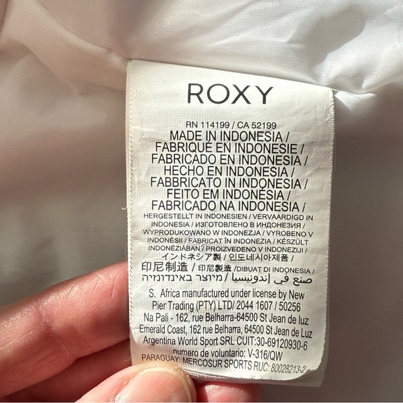 Roxy coral Blue white Ombre Jet ski jacket coat woman XL snowboard winter hooded - Picture 8 of 12